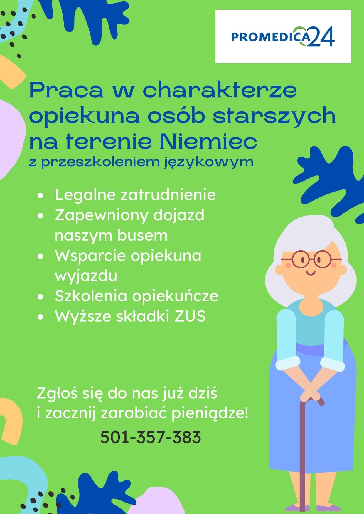 Praca w Promedika24 w charakterze opiekuna osoby starszej w Niemczech